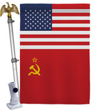 USSR US Friendship - Nationality Flags of the World Vertical Impressions Decorative Flags HG140681 Made In USA