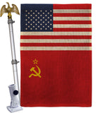 USSR US Friendship - Nationality Flags of the World Vertical Impressions Decorative Flags HG140681 Made In USA