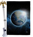 Earth - Nationality Flags of the World Vertical Impressions Decorative Flags HG140885 Made In USA