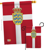 Denmark - Nationality Flags of the World Vertical Impressions Decorative Flags HG108093 Made In USA