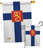 Finland - Nationality Flags of the World Vertical Impressions Decorative Flags HG108103 Made In USA