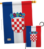 Croatia - Nationality Flags of the World Vertical Impressions Decorative Flags HG108210 Made In USA