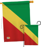 Congo - Nationality Flags of the World Vertical Impressions Decorative Flags HG108293 Made In USA