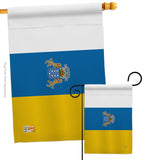 Canary Islands - Nationality Flags of the World Vertical Impressions Decorative Flags HG108375 Made In USA