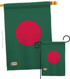 Bangladesh - Nationality Flags of the World Vertical Impressions Decorative Flags HG140022 Made In USA