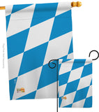 Bavaria - Nationality Flags of the World Vertical Impressions Decorative Flags HG140025 Made In USA