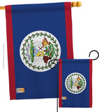 Belize - Nationality Flags of the World Vertical Impressions Decorative Flags HG140028 Made In USA