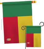 Benin - Nationality Flags of the World Vertical Impressions Decorative Flags HG140029 Made In USA