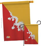 Bhutan - Nationality Flags of the World Vertical Impressions Decorative Flags HG140031 Made In USA