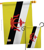 Brunei - Nationality Flags of the World Vertical Impressions Decorative Flags HG140039 Made In USA