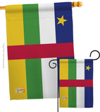Central African Rep. - Nationality Flags of the World Vertical Impressions Decorative Flags HG140049 Made In USA