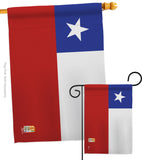 Chile - Nationality Flags of the World Vertical Impressions Decorative Flags HG140051 Made In USA