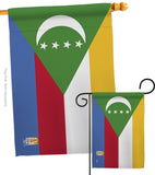 Comoros - Nationality Flags of the World Vertical Impressions Decorative Flags HG140056 Made In USA