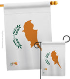 Cyprus - Nationality Flags of the World Vertical Impressions Decorative Flags HG140064 Made In USA
