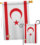 Cyprus Northern - Nationality Flags of the World Vertical Impressions Decorative Flags HG140065 Made In USA