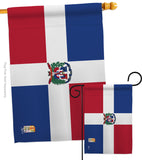 Dominican Republic - Nationality Flags of the World Vertical Impressions Decorative Flags HG140070 Made In USA