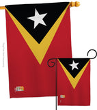 East Timor - Nationality Flags of the World Vertical Impressions Decorative Flags HG140072 Made In USA