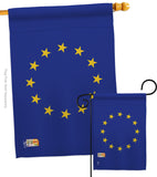 European - Nationality Flags of the World Vertical Impressions Decorative Flags HG140081 Made In USA