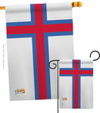 Faroe Islands - Nationality Flags of the World Vertical Impressions Decorative Flags HG140083 Made In USA