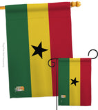Ghana - Nationality Flags of the World Vertical Impressions Decorative Flags HG140092 Made In USA