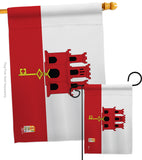 Gibraltar - Nationality Flags of the World Vertical Impressions Decorative Flags HG140093 Made In USA