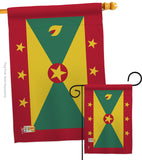 Grenada - Nationality Flags of the World Vertical Impressions Decorative Flags HG140096 Made In USA