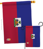 Haiti - Nationality Flags of the World Vertical Impressions Decorative Flags HG140103 Made In USA