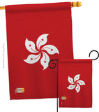 Hong Kong - Nationality Flags of the World Vertical Impressions Decorative Flags HG140105 Made In USA