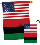 African American US Friendship - Nationality Flags of the World Vertical Impressions Decorative Flags HG140270 Made In USA