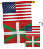 Basque Lands US Friendship - Nationality Flags of the World Vertical Impressions Decorative Flags HG140293 Made In USA