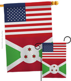 Burundi US Friendship - Nationality Flags of the World Vertical Impressions Decorative Flags HG140326 Made In USA