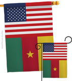 Cameroon US Friendship - Nationality Flags of the World Vertical Impressions Decorative Flags HG140328 Made In USA