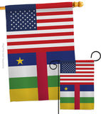 Central African Rep. US Friendship - Nationality Flags of the World Vertical Impressions Decorative Flags HG140333 Made In USA