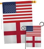 England US Friendship - Nationality Flags of the World Vertical Impressions Decorative Flags HG140368 Made In USA