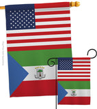 Equatorial Guinea US Friendship - Nationality Flags of the World Vertical Impressions Decorative Flags HG140369 Made In USA