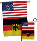 Germany w/Eagle US Friendship - Nationality Flags of the World Vertical Impressions Decorative Flags HG140383 Made In USA