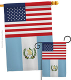 Guatemala US Friendship - Nationality Flags of the World Vertical Impressions Decorative Flags HG140391 Made In USA