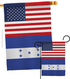 Honduras US Friendship - Nationality Flags of the World Vertical Impressions Decorative Flags HG140397 Made In USA