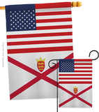 Jersey US Friendship - Nationality Flags of the World Vertical Impressions Decorative Flags HG140419 Made In USA