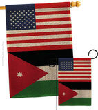 Jordan US Friendship - Nationality Flags of the World Vertical Impressions Decorative Flags HG140420 Made In USA