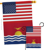 Kiribati US Friendship - Nationality Flags of the World Vertical Impressions Decorative Flags HG140424 Made In USA