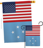 Micronesia US Friendship - Nationality Flags of the World Vertical Impressions Decorative Flags HG140452 Made In USA