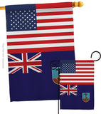 Montserrat US Friendship - Nationality Flags of the World Vertical Impressions Decorative Flags HG140456 Made In USA