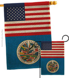 Organization Of American States US Friendship - Nationality Flags of the World Vertical Impressions Decorative Flags HG140475 Made In USA