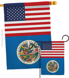 Organization Of American States US Friendship - Nationality Flags of the World Vertical Impressions Decorative Flags HG140475 Made In USA