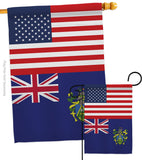 Pitcairn Islands US Friendship - Nationality Flags of the World Vertical Impressions Decorative Flags HG140485 Made In USA