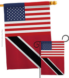 Trindad & Tobago US Friendship - Nationality Flags of the World Vertical Impressions Decorative Flags HG140669 Made In USA