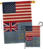 Tuvalu US Friendship - Nationality Flags of the World Vertical Impressions Decorative Flags HG140674 Made In USA