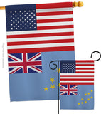 Tuvalu US Friendship - Nationality Flags of the World Vertical Impressions Decorative Flags HG140674 Made In USA