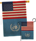 United Nations US Friendship - Nationality Flags of the World Vertical Impressions Decorative Flags HG140679 Made In USA